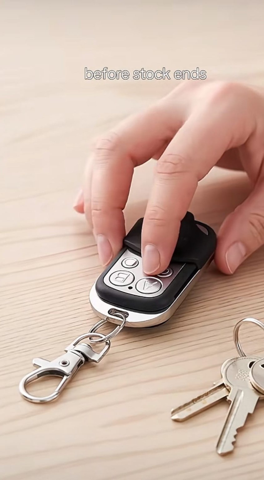 Remote control key beside ordinary keys