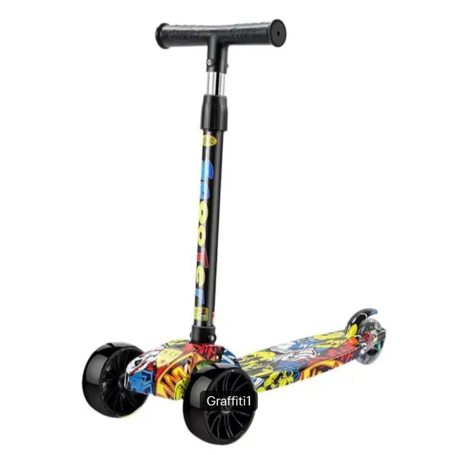 Graffiti scooter on a white background